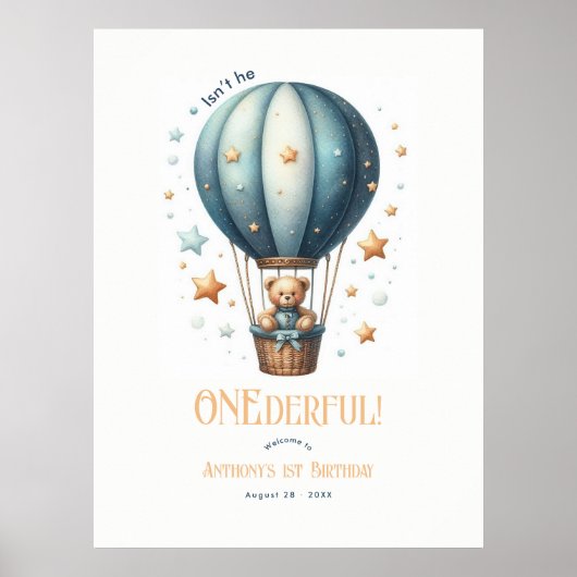 Onederful First Birthday Willkommen Poster (Vorne)