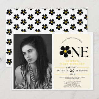 Onederful Floral 1st Birthday Party Einladung