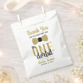 ONEderful Gastgeschenk Bag, Black, Imitats Gold Geschenktütchen (Ausgeschnitten)