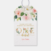 Onederful Girl 1. Geburtstag Vielen Dank Geschenkanhänger (Rückseite)