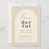 Onederful Girls Daisy 1. Geburtstag Party Einladung (Vorderseite)