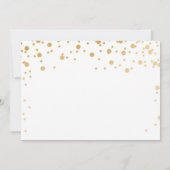 Onederful Gold Confetti Erstes Foto zum Geburtstag Einladung (Rückseite)