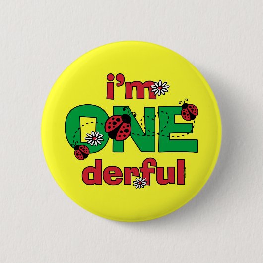 ONEderful Marienkäfer-1. Geburtstag Button (Vorderseite)