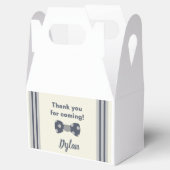 Onederful Marine and gray bow Krawatte Geschenkschachtel (Geöffnet)