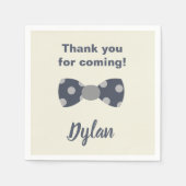 Onederful Marine and gray bow Krawatte Serviette (Vorderseite)