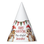 ONEderful Niedlich Eichhörnchen 1st Birthday Party Partyhütchen (Vorderseite)