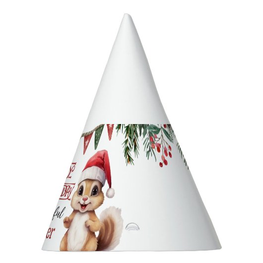 ONEderful Niedlich Eichhörnchen 1st Birthday Party Partyhütchen (Rechts)