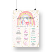 Onederful Rainbow 1. Geburtstag Meilenstein Poster