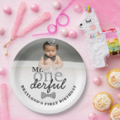 Onederful Silver Birthday Paper Tellers Pappteller (Party)