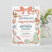 ONEderful time of the year Christmas 1st birthday. Einladung (Stehend Vorderseite)