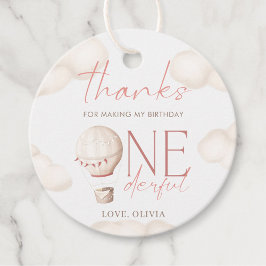 ONEderful World 1st Birthday Gastgeschenk Tags Geschenkanhänger