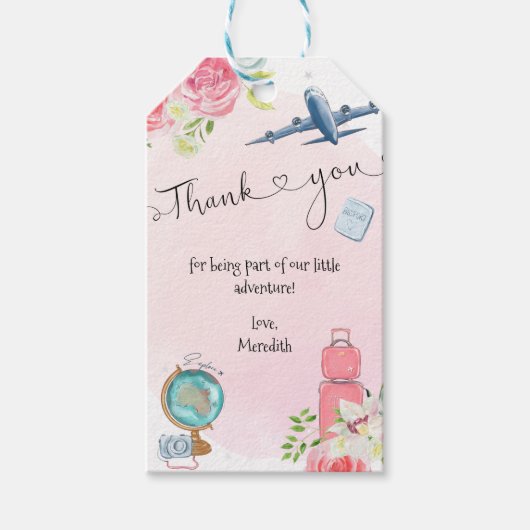 ONEderful World Girls 1. Geburtstag Geschenkanhänger (Vorderseite)