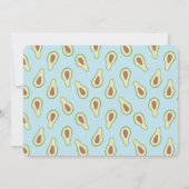 Onederic Avocado 1. Geburtstag Party Foto Einladung (Rückseite)