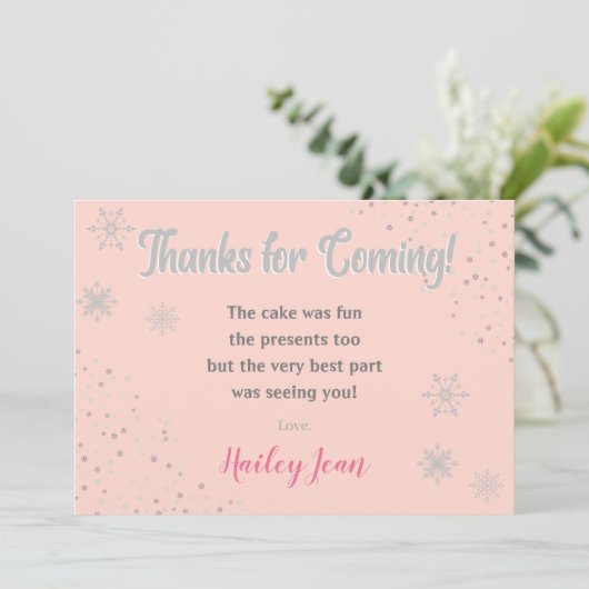 Onederland Girls 1. Geburtstag Dankeschön Karte (Stehend Vorderseite)