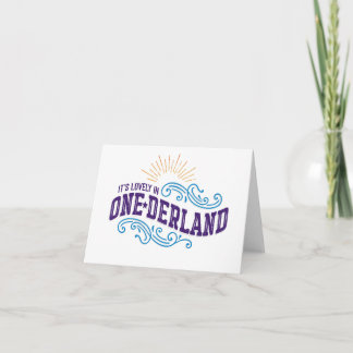 Onederland ist reizendes Notecard Karte