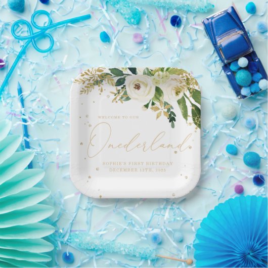 Onederland One First Birthday Pappteller (Party)