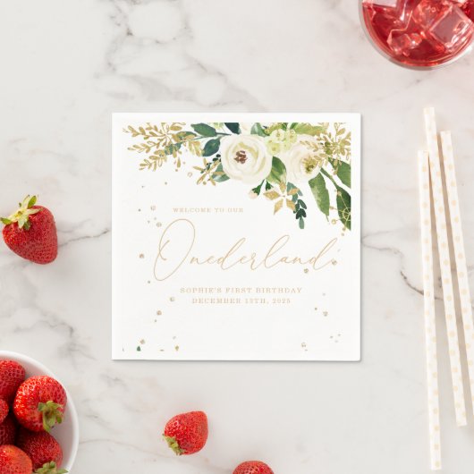 Onederland One First Birthday Serviette (Beispiel)