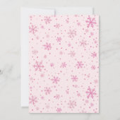 ONEderland Pink Christmas Birthday Party Einladung (Rückseite)