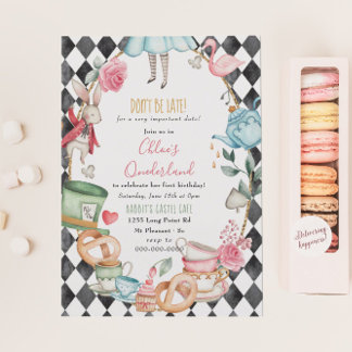 Onederland Tea Birthday Party Girl Einladung