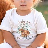 Onederlful 1st First Birthday Niedlich Fox Outfit Kleinkind T-shirt