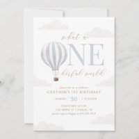 Oneful World Hot Air Ballon 1. Geburtstag