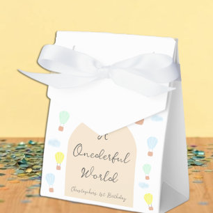 Oneful World Hot Air Ballon 1. Geburtstag Geschenkschachtel