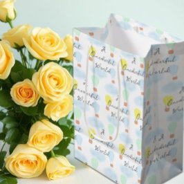 Oneful World Hot Air Ballon 1. Geburtstag Mittlere Geschenktüte