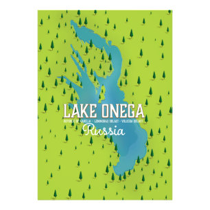 Onega-See, Russland, Reiseplan Fotodruck