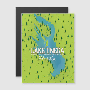 Onega-See, Russland, Reiseplan Magnetkarte