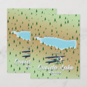 Oneida Lake New York Karte (Vorne/Hinten)