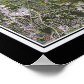 Oneida Lake New York Satellite Poster Karte (Ecke)