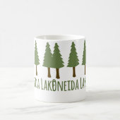 Oneida Lake Rustic Camping Pine Trees Woods Forest Kaffeetasse (Mittel)