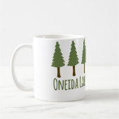 Oneida Lake Rustic Camping Pine Trees Woods Forest Kaffeetasse (Links)