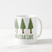 Oneida Lake Rustikales Camping Kiefern Bäume Wald  Kaffeetasse (VorderseiteRechts)