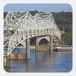 O'Neil Bridge am Tennessee River, Florence, Quadratischer Aufkleber