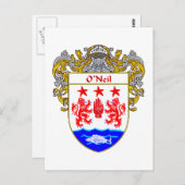 O'Neil Coat of Arms (Mantled) Postkarte (Vorne/Hinten)