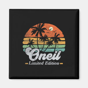 Oneil Surname Funny Retro 90er Geburtstags Beach F Magnet
