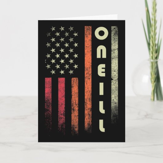 Oneill Surname Funny Retro Vintag Geburtstag ameri Karte (Vorderseite)