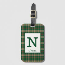 O'Neill Tartan Green und Tan Kariertes Muster