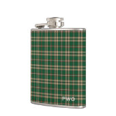 O'Neill Tartan Monogram Green und Tan Kariert Flachmann (Links)