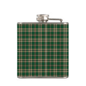 O'Neill Tartan Monogram Green und Tan Kariert Flachmann (Rückseite)