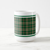 O'Neill Tartan Tan und Green Irish Kariert Kaffeetasse (VorderseiteRechts)