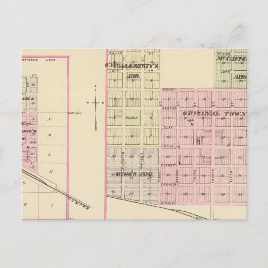 O'Neill und Stuart, Nebraska Postkarte (Vorderseite)