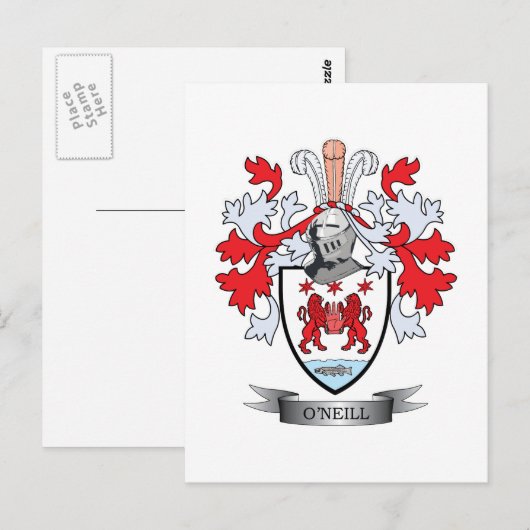 O'Neill-Wappen Postkarte (Vorne/Hinten)