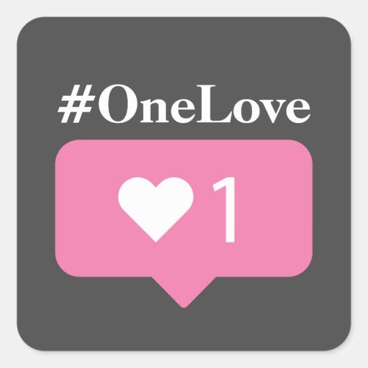 #OneLove Case-Mate iPhone Case Quadratischer Aufkleber (Vorderseite)