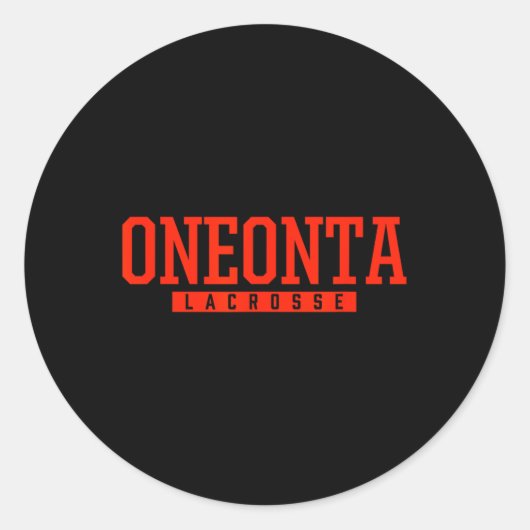 Oneonta High School Lacrosse Runder Aufkleber (Vorderseite)