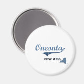 Oneonta New York City Classic Magnet (Vorderseite/Rückseite)