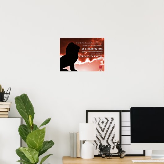OnePeterFive Lion Poster (Heimbüro)
