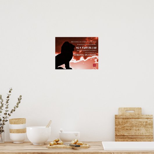 OnePeterFive Lion Poster (Küche)