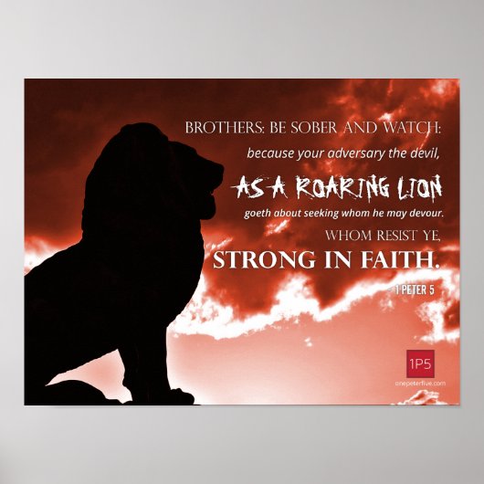 OnePeterFive Lion Poster (Vorne)